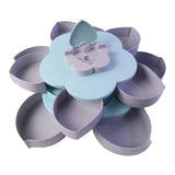 Rotating Candy Dish Flower Shape Multi Section Snack Box With Phone Holder (1 Set)