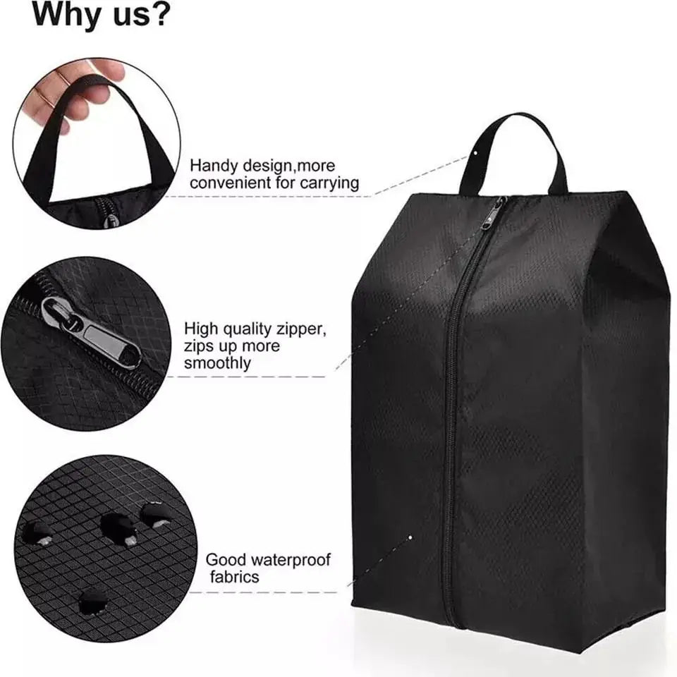 Portable Shoe Storage Bags Assorted Color (Pack of 3)