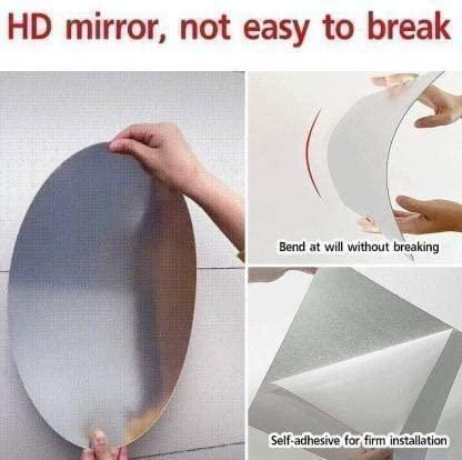 Combo of Oval Shape & Square Shape Mirror (Pack of 1)