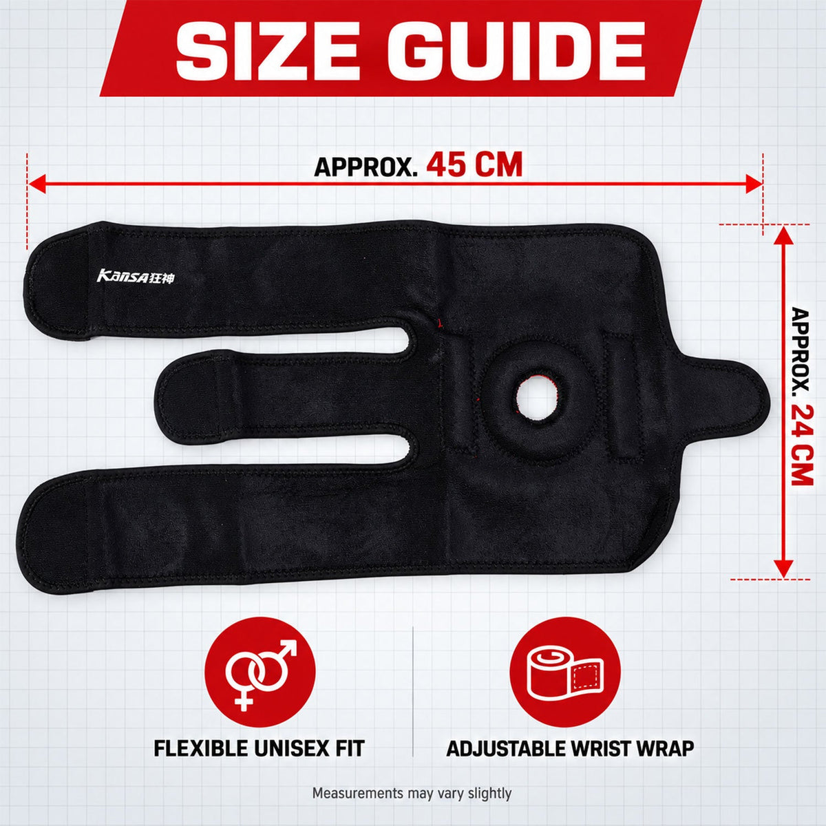 Adjustable Open Patella Knee Support With Three Straps For Daily Comfort (1 Pc)