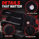 Adjustable Open Patella Knee Support With Three Straps For Daily Comfort (1 Pc)