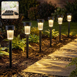 Solar Led Pathway Garden Stake Lights For Outdoor Lawn And Walkway (12 Pc Set)