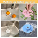Universal Stopper and Strainer, Strainer and Drain Collapsible Silicone Kitchen Sink Drain Stopper, Catch Food Particles